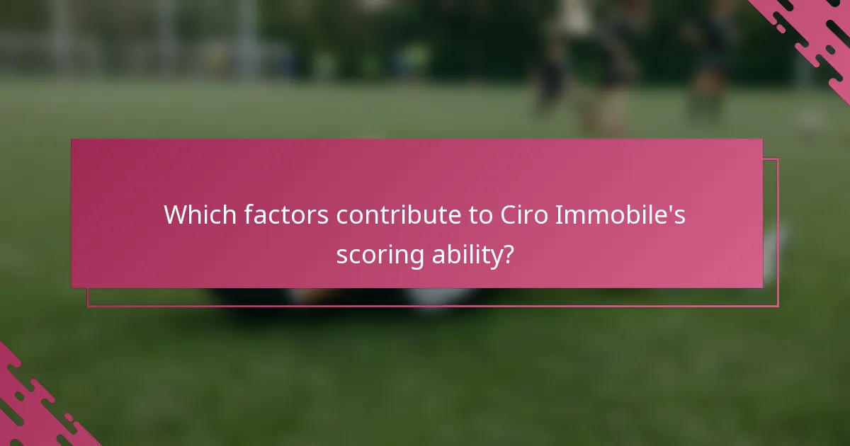 Which factors contribute to Ciro Immobile's scoring ability?